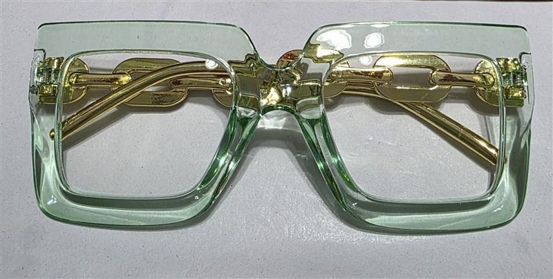 NWT EyeKepper 2.0 Square Cat Eye Green Chain Arm Readers Reading Glasses 135440
