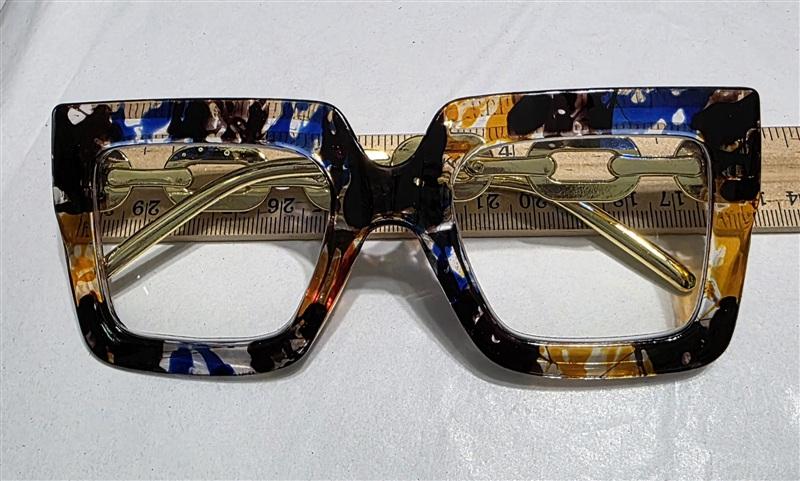 NWT EyeKepper 1.5 Square Cat Eye Animal Chain Arm Readers Reading Glasses 135443