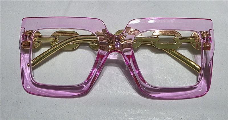 NWT EyeKepper 1.5 Square Cat Eye Pink Chain Arm Readers Reading Glasses 135446