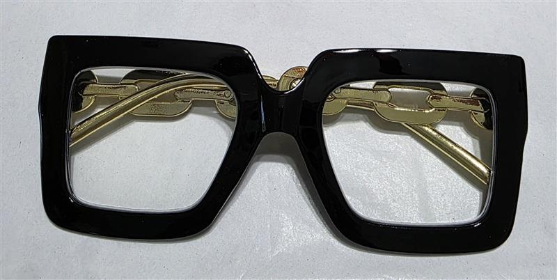 NWT EyeKepper 1.5 Square Cat Eye Black Chain Arm Readers Reading Glasses 135448