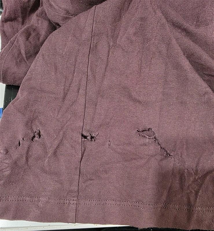 NWOTD Michael Stars XS Burgundy Wine 3/4 Sleeve T Shirt Dress V Neck 135452