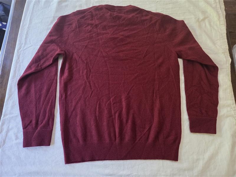 NWT Everlane M Cashmere Wine Long Sleeve Sweater Jumper 135461