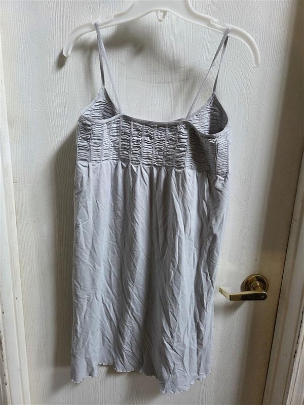 NWOT Last Tango M/L Gray Spaghetti Ruched Seamless Dress 135464