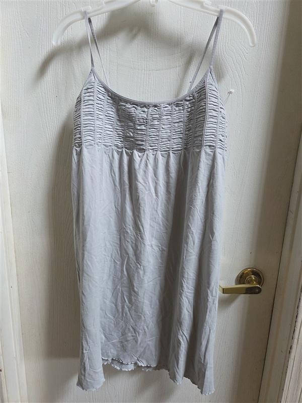 NWOT Last Tango M/L Gray Spaghetti Ruched Seamless Dress 135464