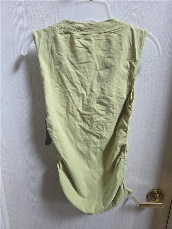 NWT Last Tango M/L Ruched Seamless Green V Neck Sleeveless Tank Top 135465