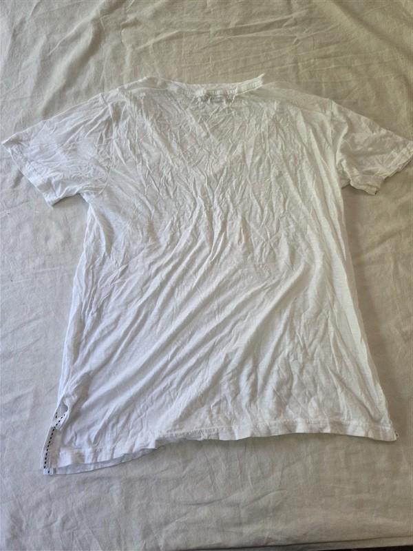 NWOT Michael Stars OS V Neck Short Sleeve T Shirt White 135470
