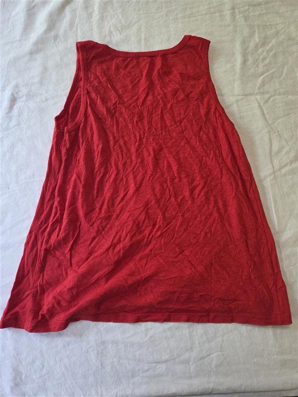 NWOTD Michael Stars OS Paloma Supima Scoop Neck Red Tank Top 135471