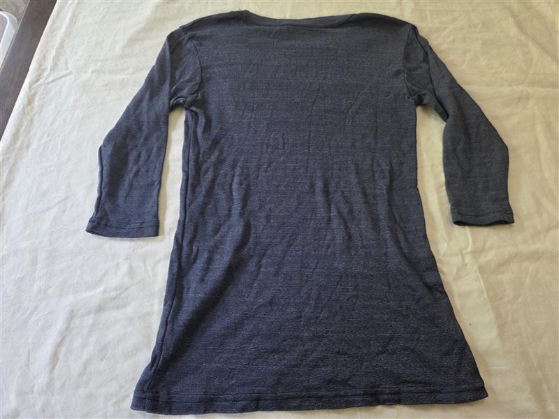 NWOT Michael Stars OS Shine Scoop Neck Blue Sparkle Top 135473