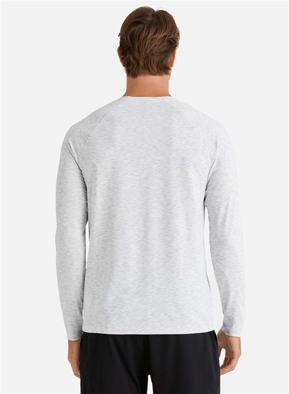 NWOT Rhone M Reign Long Sleeve Gray Space Dye T Shirt 135474