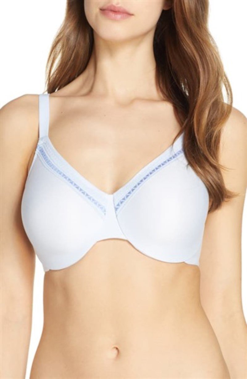 NWT Wacoal Perfect Primer 40D Full Figure Underwire Bra 855213 Blue 135477