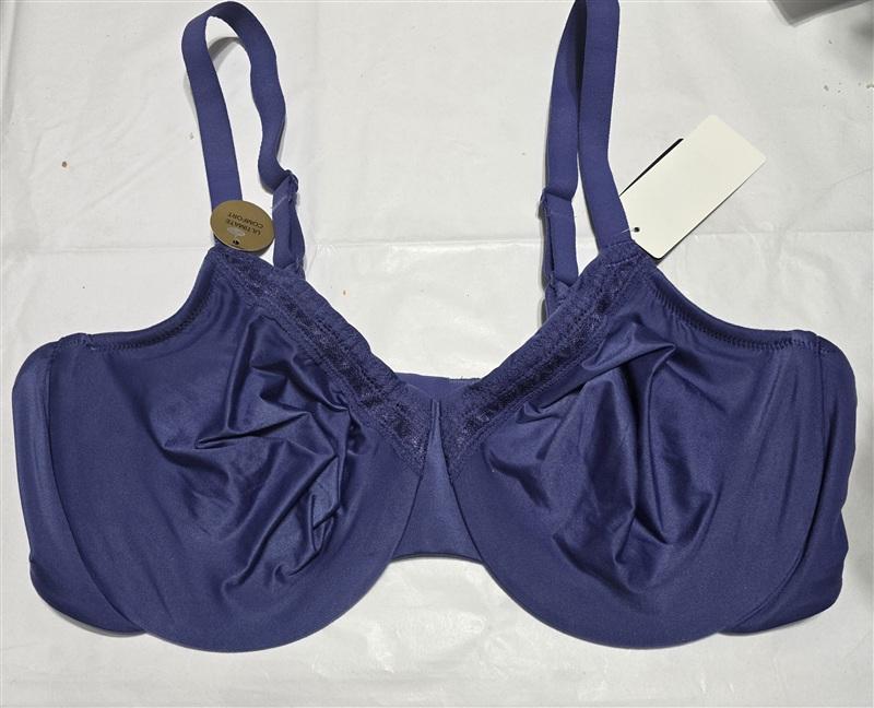 NWT Wacoal Perfect Primer 40D Full Figure Underwire Bra 855213 Blue 135477
