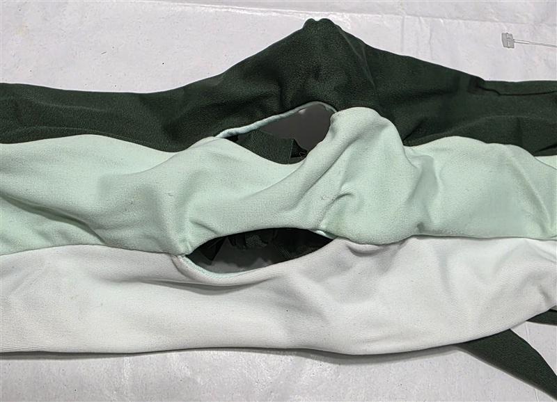 NWT Pilyq S Envy Color Block Solid Green Teeny Bikini Swim Bottom 135480