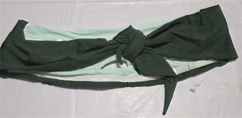 NWT Pilyq S Envy Color Block Solid Green Teeny Bikini Swim Bottom 135480