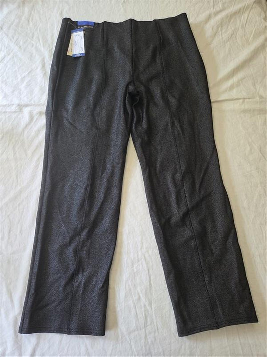 NWT Slim Factor XL Reg Slim Straight Sparkle Black Ponte Pants 135481