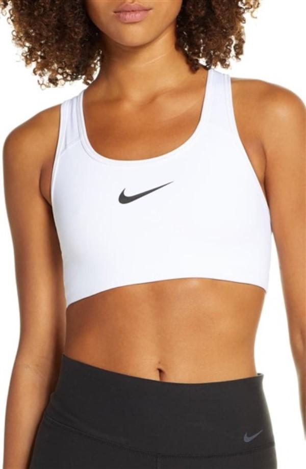 NWT Nike Pro M Classic Swoosh Medium Control Wireless Sports Bra White 135482