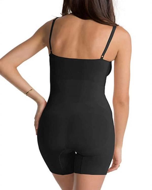 NWOT SPANX M OnCore Mid-Thigh Bodysuit 10130r Black 135483