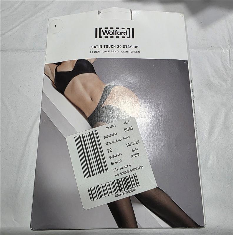NWt Wolford S Satin Touch 20 Gobi Stay Up Thigh High Stockings 135497