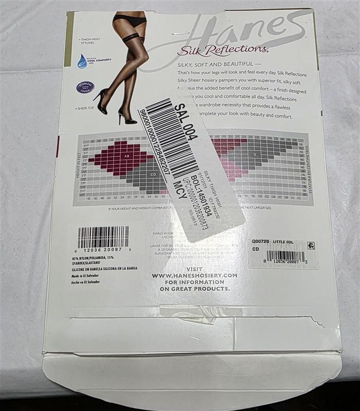 NWT Hanes CD Silk Reflections Thigh Highs Stockings Little Color 135499