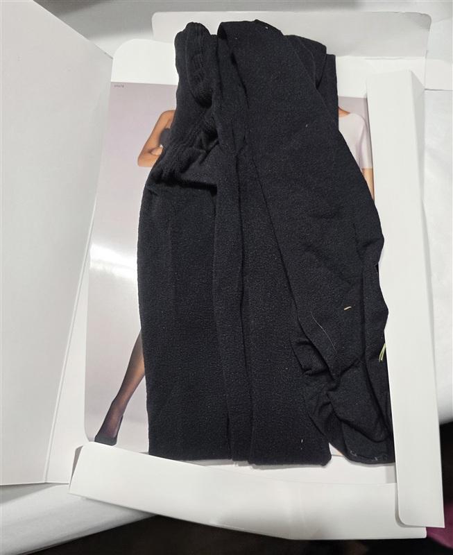 NWT Wolford XL Velvet De Luxe 50 Tights Black Matte 135504