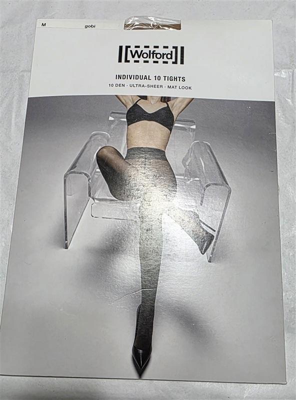NWT Wolford M Shape Individual 10 Tights Panty Hose Gobi 135501