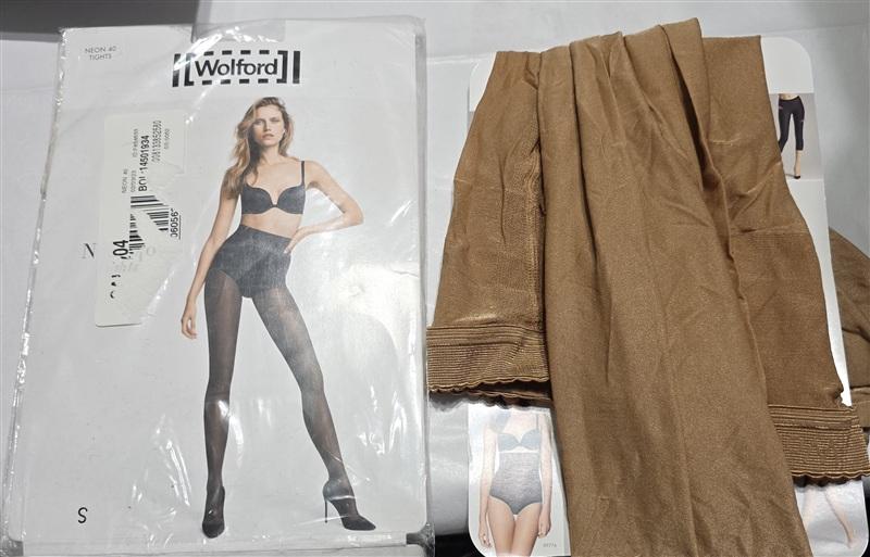 NWT Wolford SM Neon 40 Tights Shimmering Pantyhose Gobi 135508