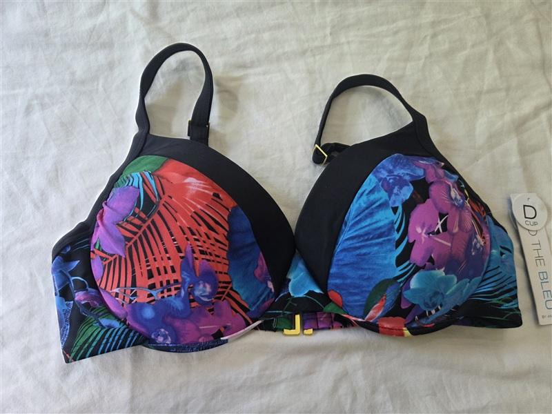 NWT Bleu Rod Beattie 34D Tropical Underwired Bikini Swim Top 135518