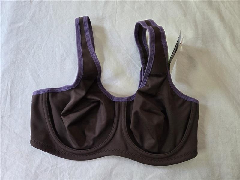 NWT Wacoal 34C Brown Purple Sport Underwire Bra 855170 Free Shipping 135523