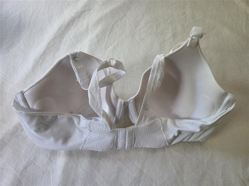 NWT Warners 40C Cloud 9 Underwire Lace Back Contour Bra RF2691A White 135529
