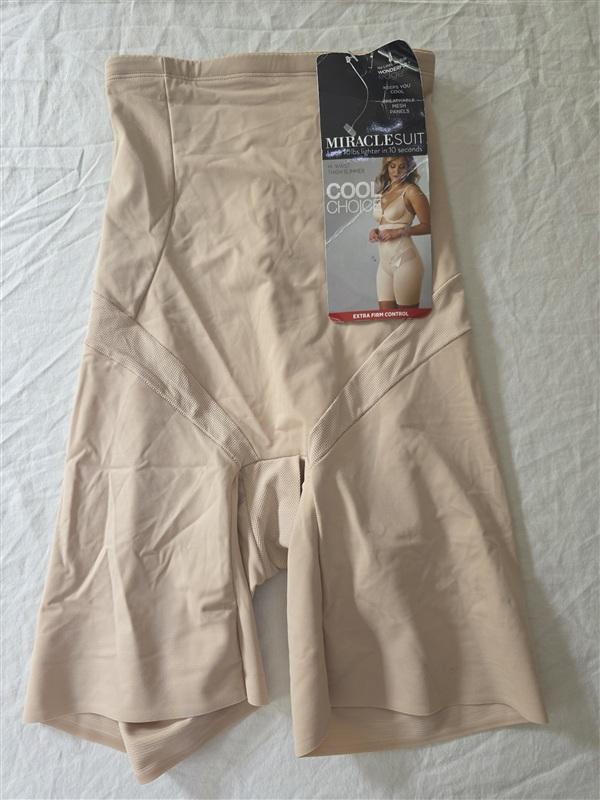 NWOTD MiracleSuit 3X Instant Tummy Tuck Hi-Waist Thigh Slimmer 2409 Beige 135554