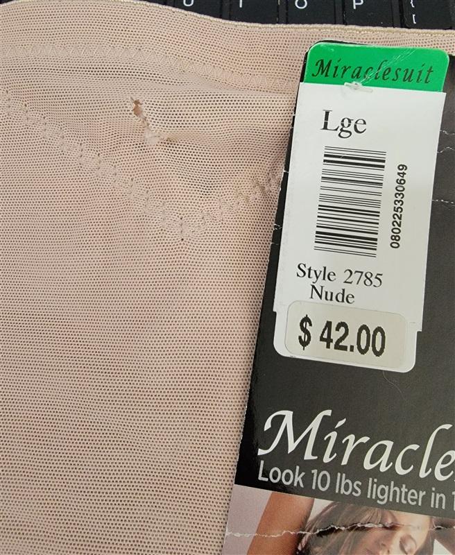 NWOT Miraclesuit Hi-Waist Brief 2785 SMALL Shaper Beige 135555