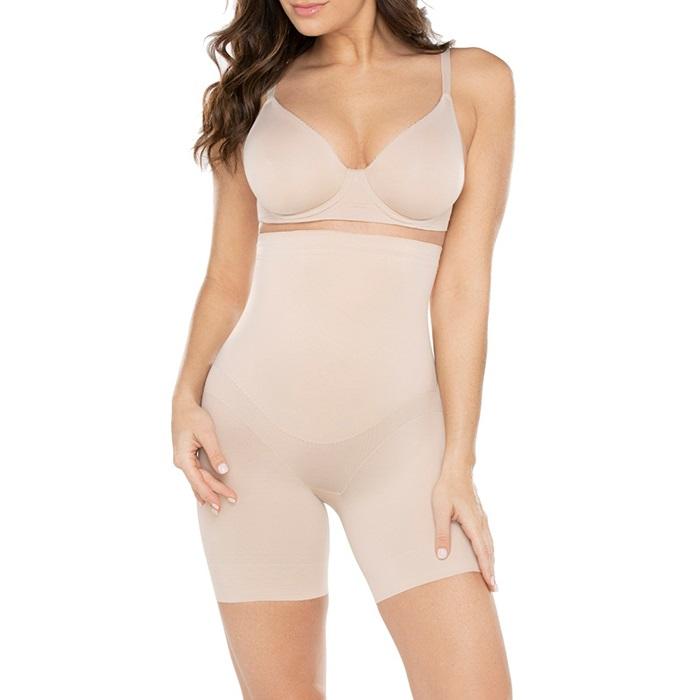 NWOT MiracleSuit 2x Flexible Fit Hi-Waist Thigh Slimmer 2909 Beige 135564