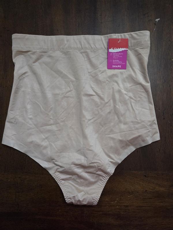 NWTD Spanx S Suit Your Fancy Control High-Waist Thong 10196R Beige 135565