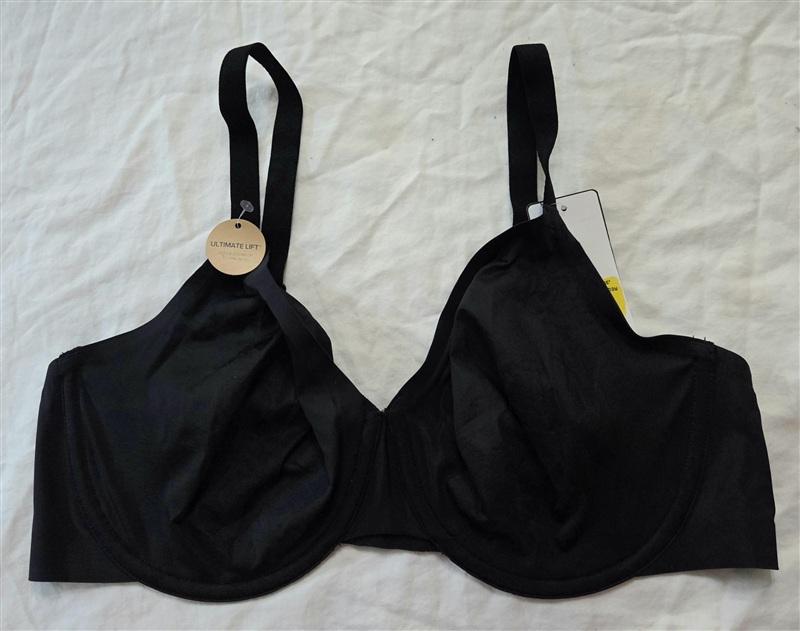 NWT Wacoal 42D Confidence Boost Underwire Bra 855380 Black 135582
