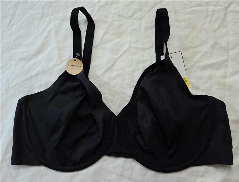 NWT Wacoal 42D Confidence Boost Underwire Bra 855380 Black 135582