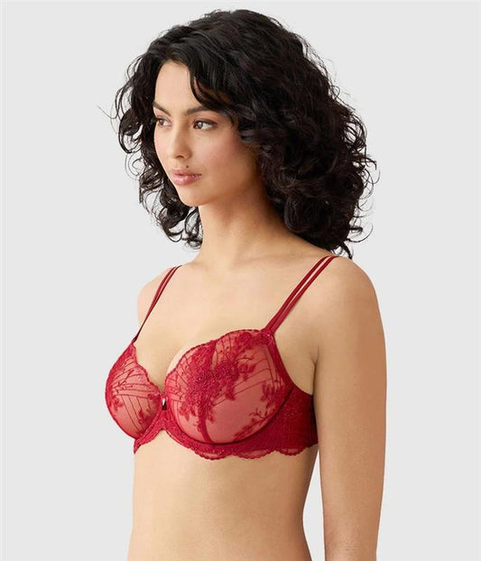 NWT Wacoal 34G Midnight Soiree Underwire Bra Caviar Sheer Lace 135584