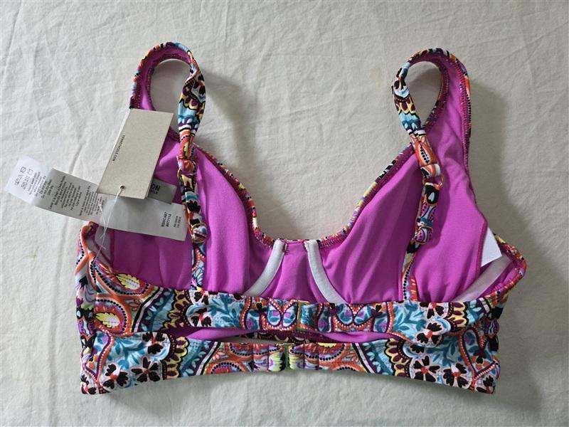 NWT Kenneth Cole M Serene Siren Underwire V Neck Bikini Top Swimsuit 135603