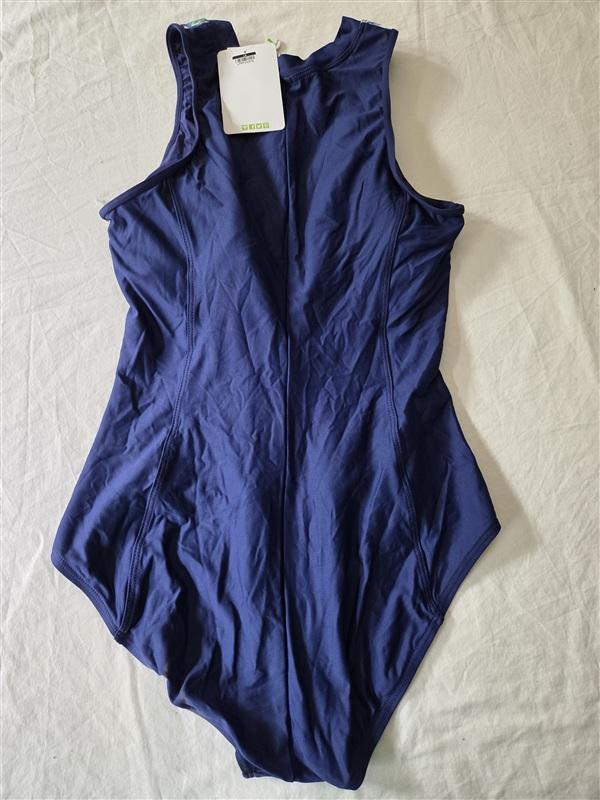 NWt Next LARGE Jungle Love Blue Zip Up Hi Neck 1PC Swimsuit 135606