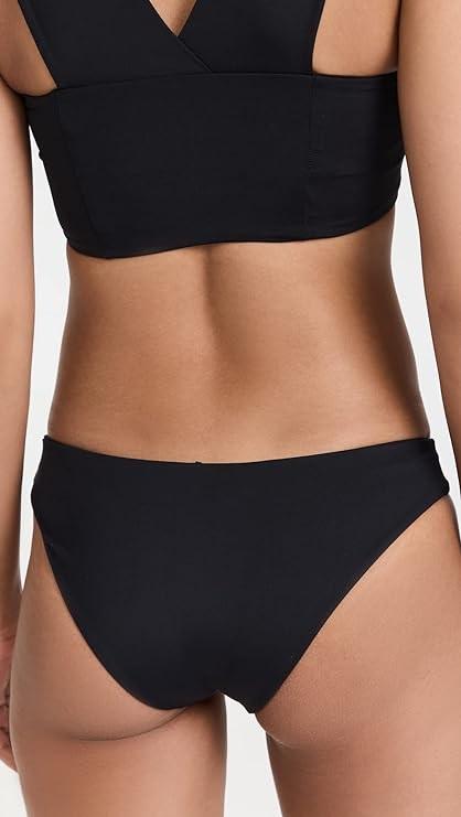 NWT L*Space M Black Sandy Classic Full Bikini Swim Bottom 135609