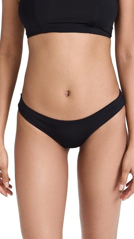 NWT L*Space M Black Sandy Classic Full Bikini Swim Bottom 135609