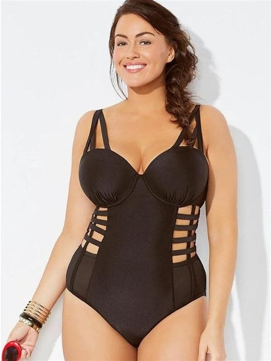 NWT Swimsuits for All Gabi Fresh 18 E/F Underwire Strappy Detail 1PC 135613