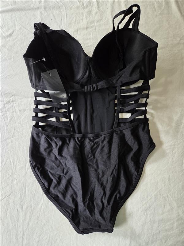 NWT Swimsuits for All Gabi Fresh 18 E/F Underwire Strappy Detail 1PC 135613