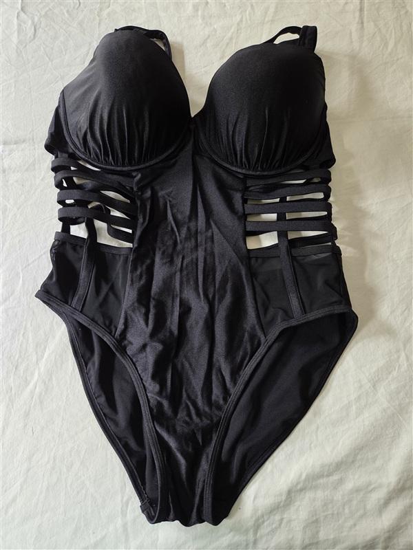 NWT Swimsuits for All Gabi Fresh 18 E/F Underwire Strappy Detail 1PC 135613