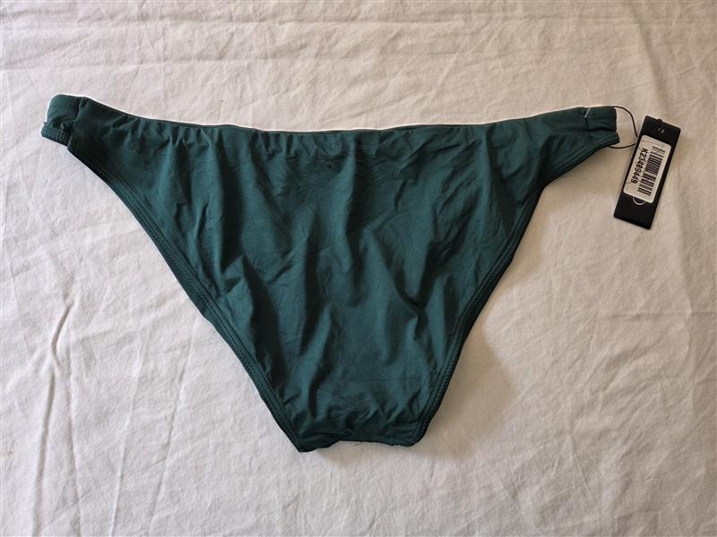 NWT CUUP XL 5 Cheeky Swim Bottom Jungle Green Bikini 135619