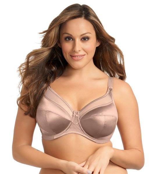 NWT Goddess 46I Keira Banded Underwire 6090 Lace Bra Brown 135624