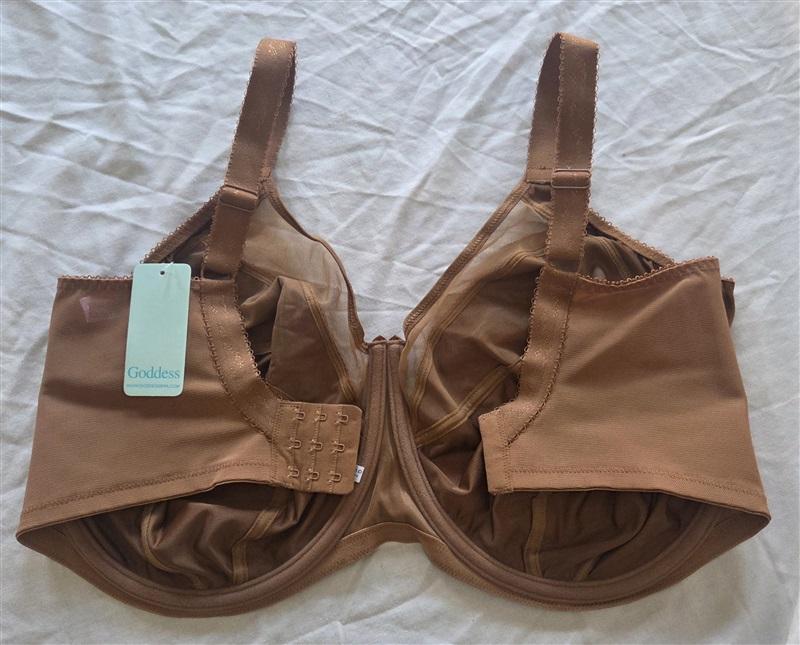 NWT Goddess 46I Keira Banded Underwire 6090 Lace Bra Brown 135624