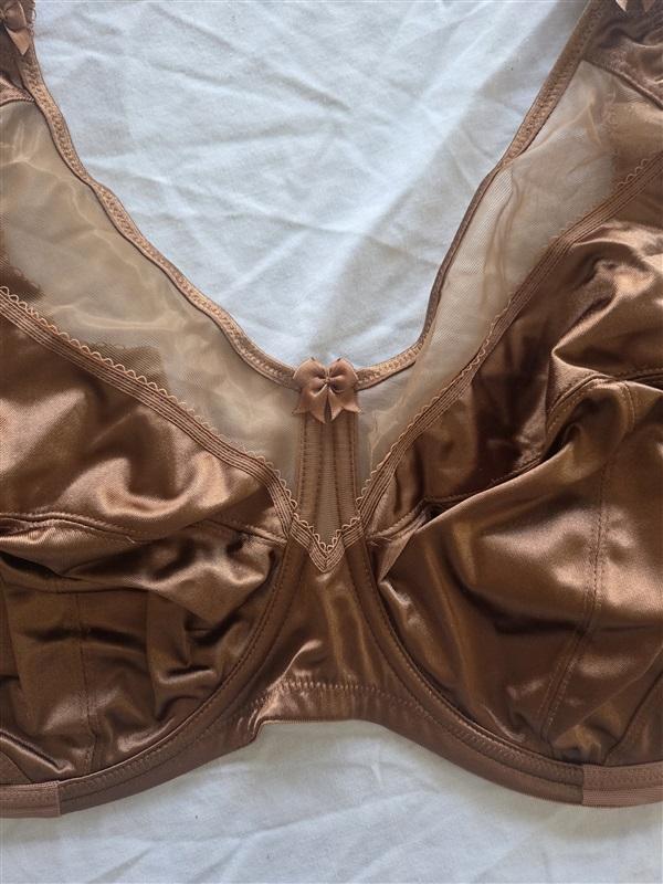 NWT Goddess 46I Keira Banded Underwire 6090 Lace Bra Brown 135624
