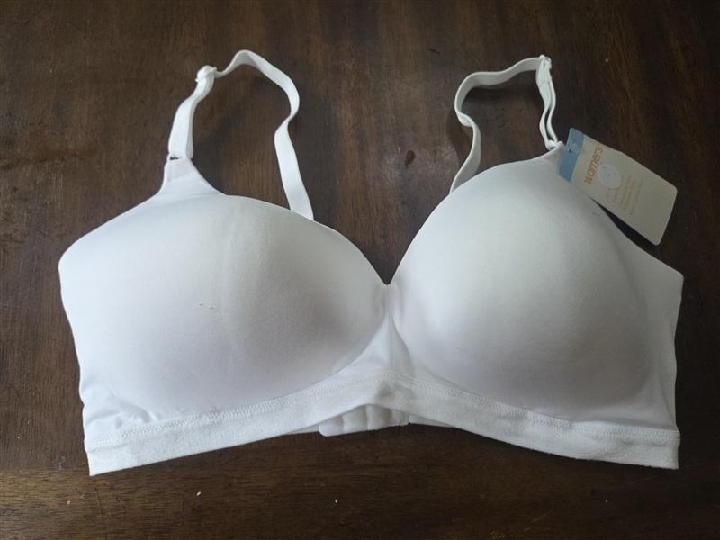 NWOT Warners Bra 34B Cloud 9 Full-Coverage Wire-Free Contour 1269 White 135628