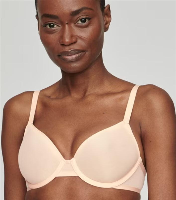 NWOT CUUP 32G The Demi Modern T Shirt Ivory Bra 135631