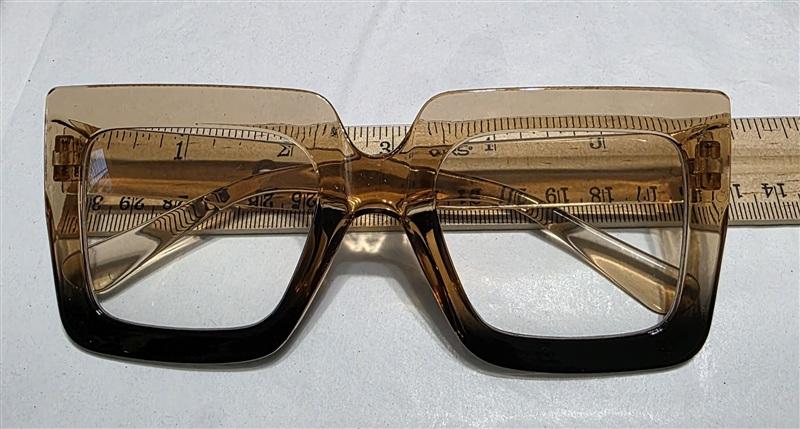 NWT EyeKepper 2.5 Square Cat Eye Brown Sheer Readers Reading Glasses 135641