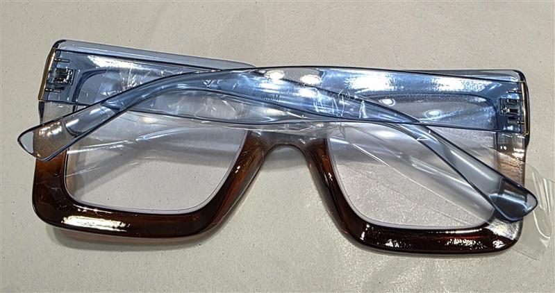 NWT EyeKepper 1.75 Square Cat Eye Blue Brown Readers Reading Glasses 135652
